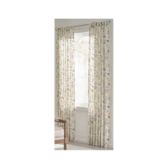 allen + roth Amesmore 84-in Linen Light Filtering Grommet Single Curtain Panel - Picture 3 of 11